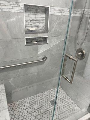 Custom shower, pan, and tile remodel