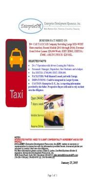 50+ Car Mid-West Taxi Cab Company.