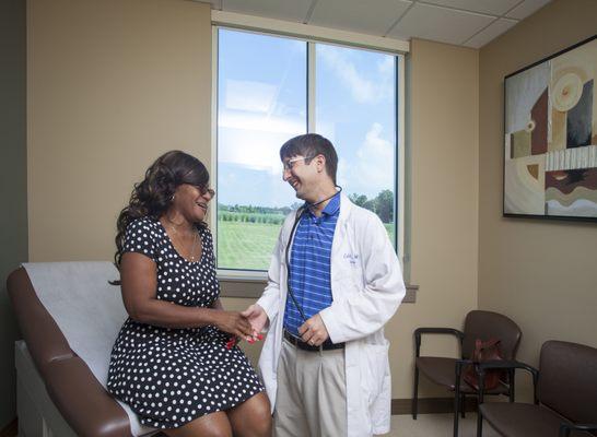 Dr. Cullen Ocmond offers primary care and wellness services to patients at Lutcher Family Clinic.