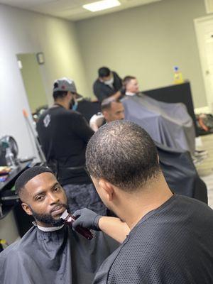 Barbers at work