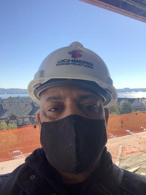 Just me doing a preliminary walk thru with a Client in Va. They're excited about the progress being made on their new home and view.