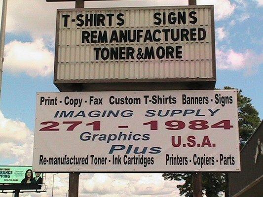 Print-Copy T-Shirts Banners-Signs Toner & Ink Cartridges
 Graphic Design, Fax & Email Service