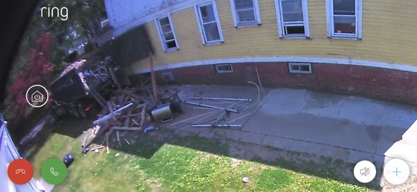 Debris dumped on driveway