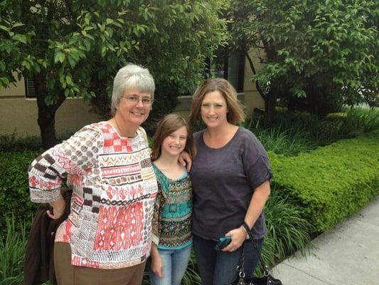 Tina and her lovely daughter and granddaughter