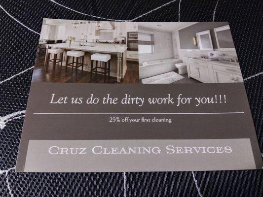 25% off your first cleaning offer