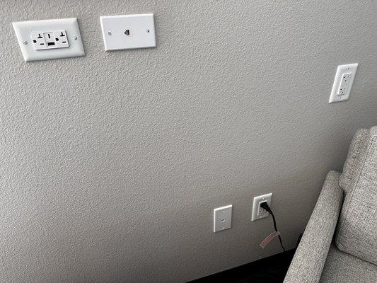 Plugs on the wall