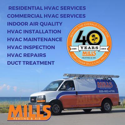 Mills Heating & Air offers quality service you can count on with a name you can trust