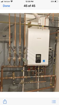 New high-efficiency condensing boiler