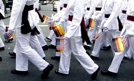 Cadets from West Point at the Steuben Parade