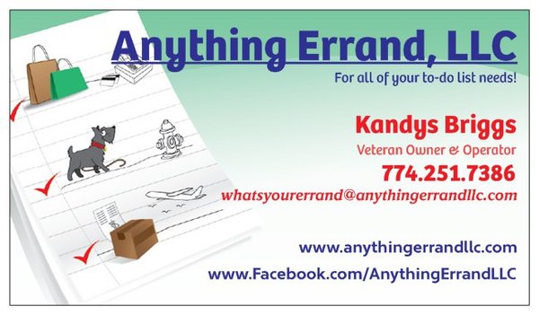 Anything Errand, LLC Veteran Owned & Operated Errand Services