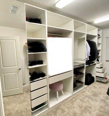 Walk In Closet Full Shelf and Drawer Install