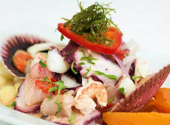 Norma's Ceviche mixed "zarzuela"