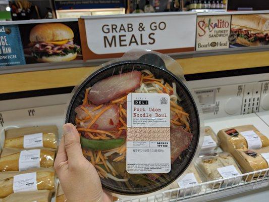 Publix Deli Pork Udon Noodle Bowl.