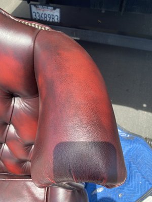 Poor rub off on refurbished replacement chair