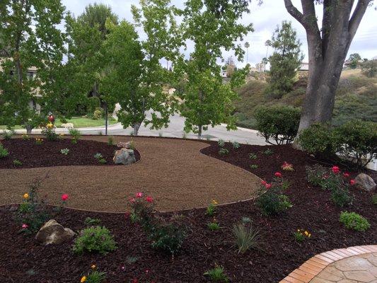 Mulch and gravel