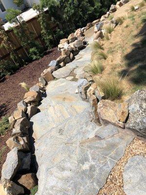 Custom stone stairway