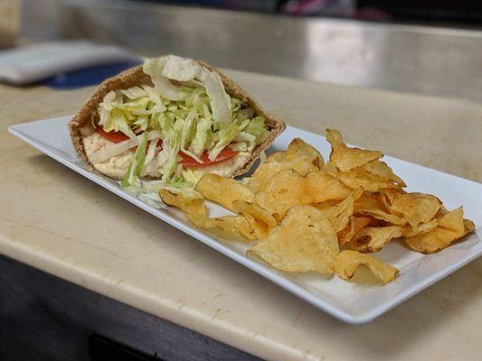 Homemade Chicken Salad in a pita!