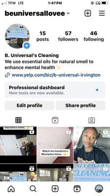 Add us on Instagram @Beuniversallovee to check out cleaning reels and more content.