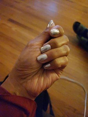 This is silver chrome. A new fave shade of mine.