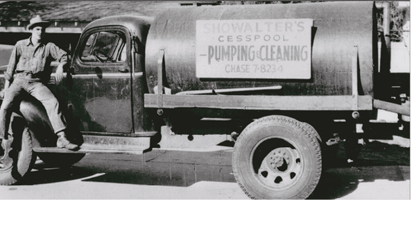 Carol Showalter, founder of Showalter's Sanitation, circa 1950