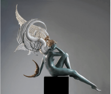 Moonstruck 3/4 life-size by Michael Parkes now at Coast Gallery Laguna Beac