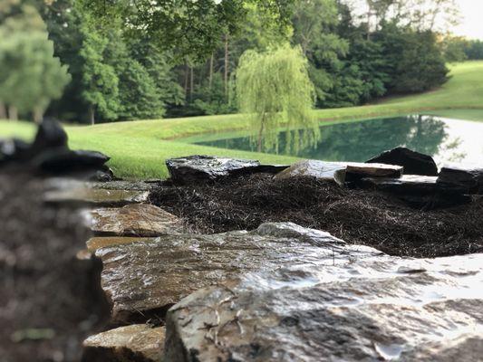 View of a pond on the property.