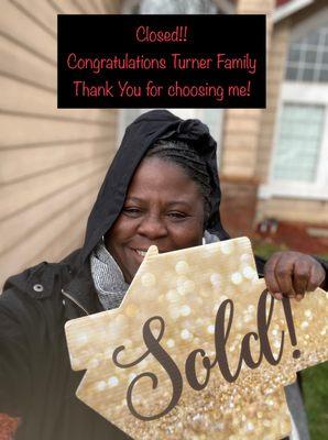 Thank you Turner Family for choosing Me!