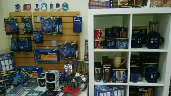 Love the toys, especially Dr.Who items.