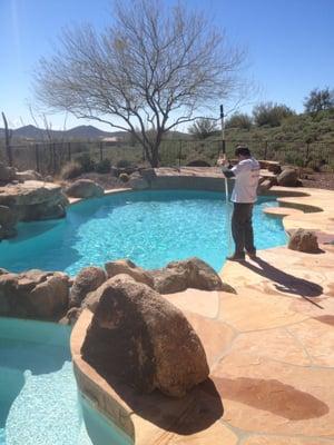 Just another beautiful day keeping our pools crystal clear!