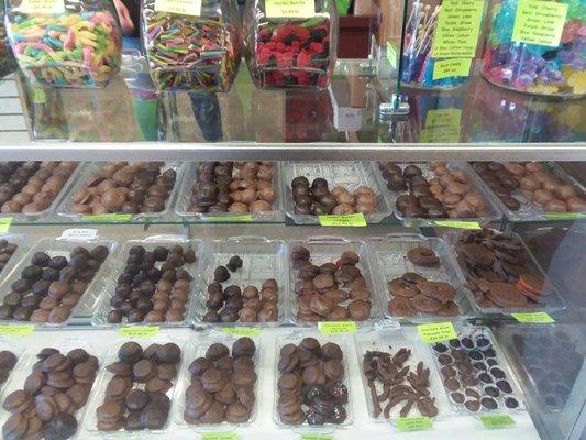 Assorted chocolates, but more importantly, Carmel and chocolate covered oreos.