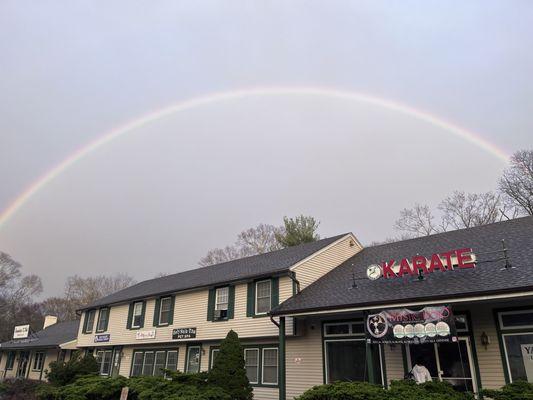 Outside mystic dojo after class with a beautiful site!