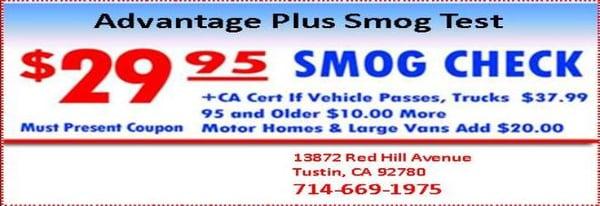 Advantage Plus Smog Test