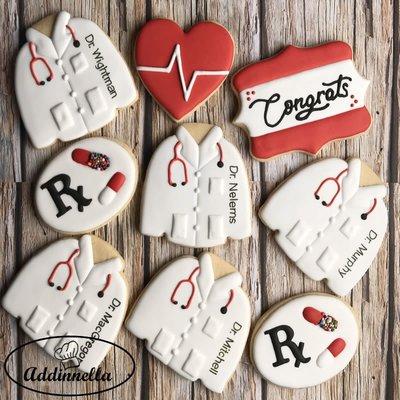 Medical Lab Coat custom decorated cookies