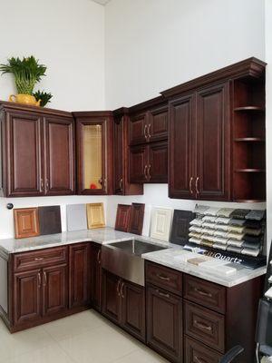 mohagany classic style kitchen cabinet