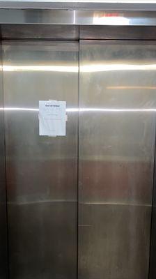 The elevators are always down and we live on the 4th level