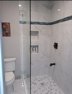 Custom tile showers