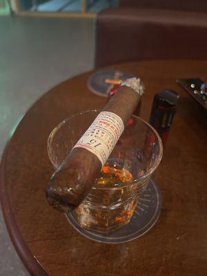 Gurkha Cigar & Buffalo  Trace neat