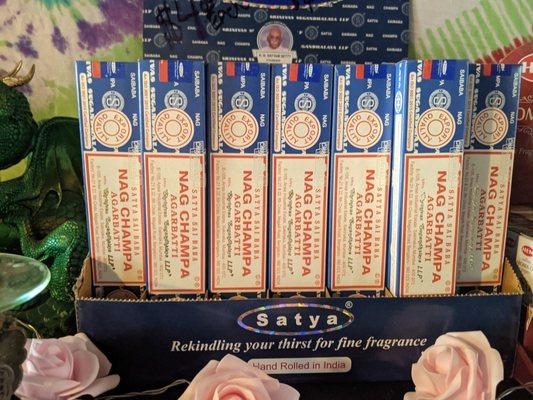 Nag Champa and other incense plus oils.