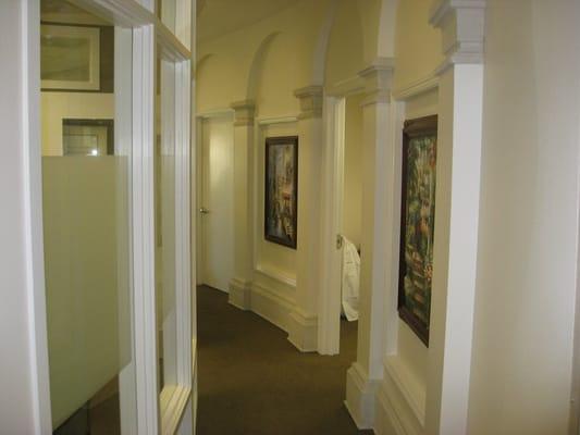 Down the hall to the treatment area