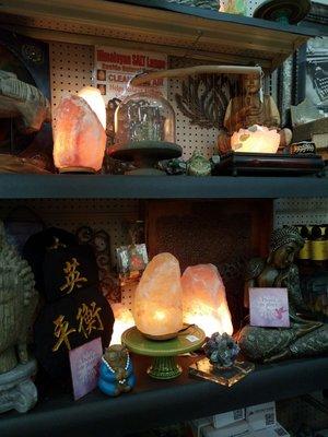 Salt rock lamps!