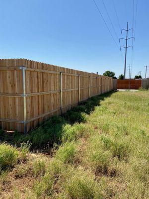 7' Tall Western Red Cedar Fence with Dog Ear Pickets