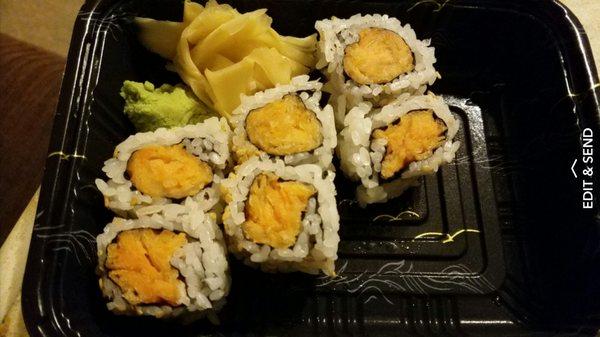 Yam roll. It wasn't that good and they couldn't be bothered to put the eel sauce on it.