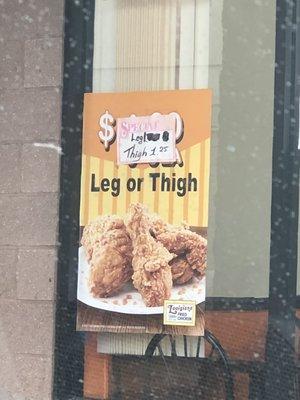 Advertisement of chicken Thigh and Leg