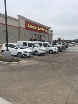 Three delivery vehicles in the best parking spots at the store not a good idea terrible customer service