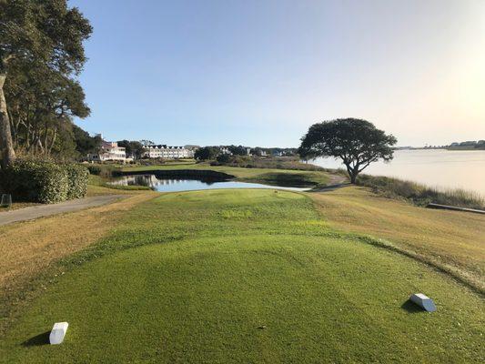 Your approach to the 18th green - Intracoastal Waterway guides your way!