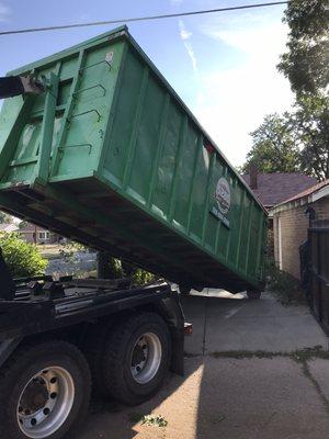 Company uses enclosed dumpster.