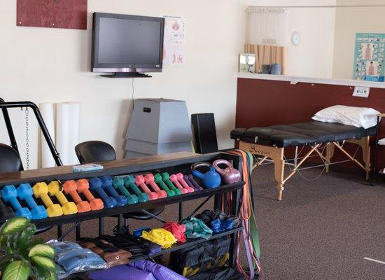 Part of the treatment area in the clinic.