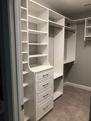 Hutch depth drawers- closet