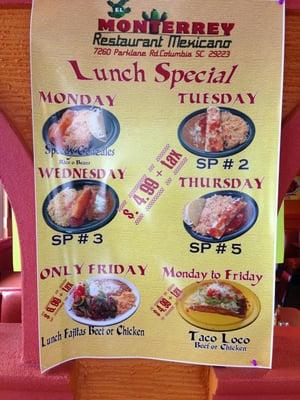 Can't beat $4.95 lunch specials