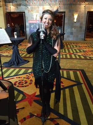 A 1920's corporate networking piano/voice gig at The Hilton downtown Austin!